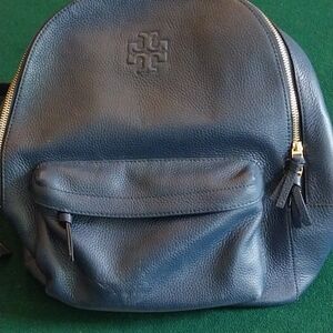 Tory Burch Navy Leather Backpack